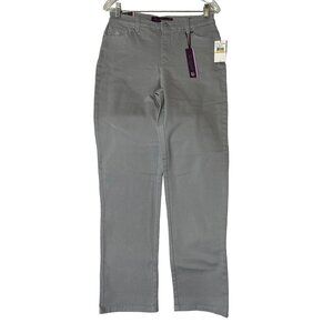 NWT Gloria Vanderbilt Amanda Gray Jeans Size 6 Average Classic Tapered Leg Mid-R
